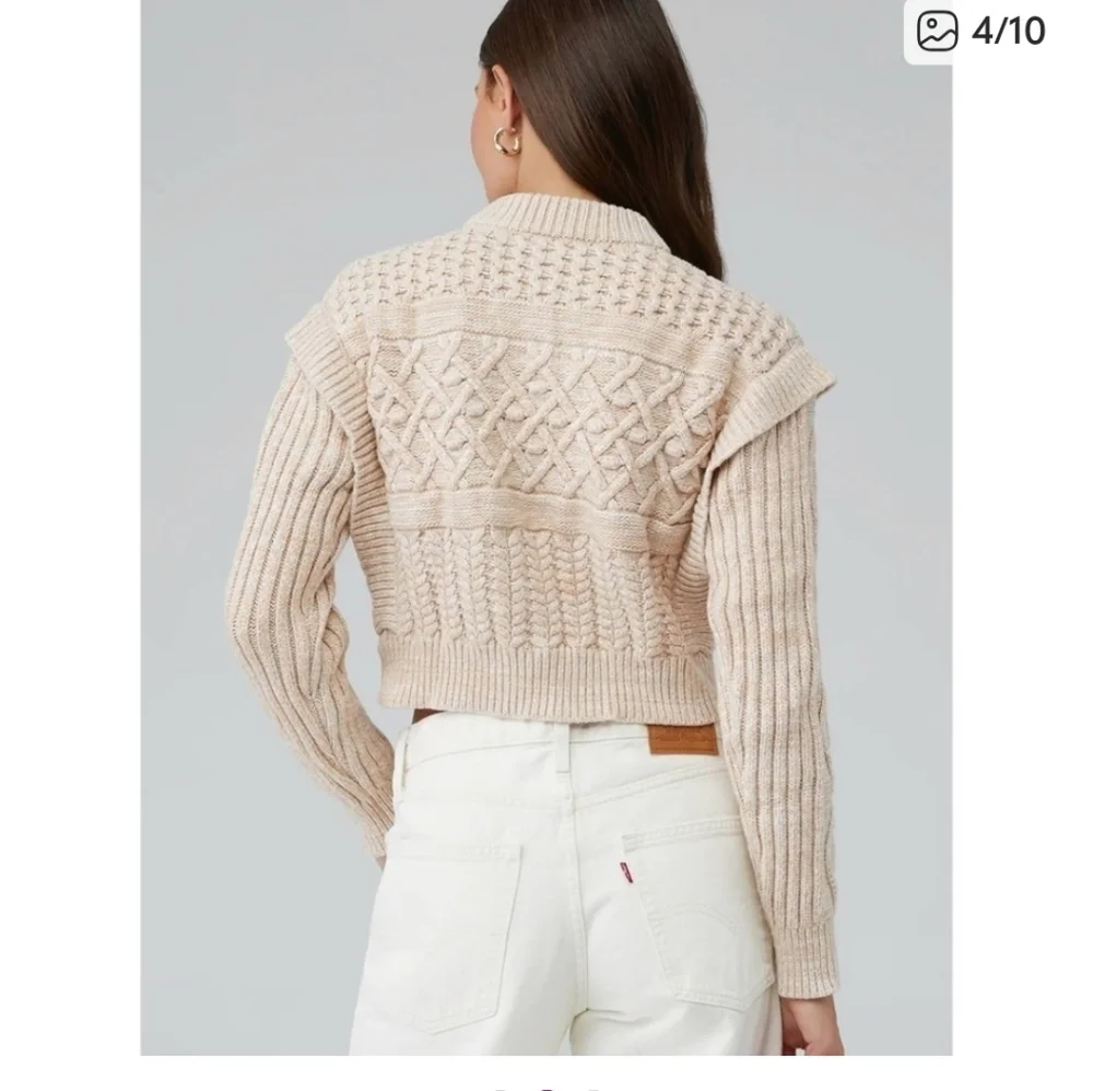 Minkpink Multi-Textured Cropped Knit Sweater Like New - XS - Picture 9 of 11